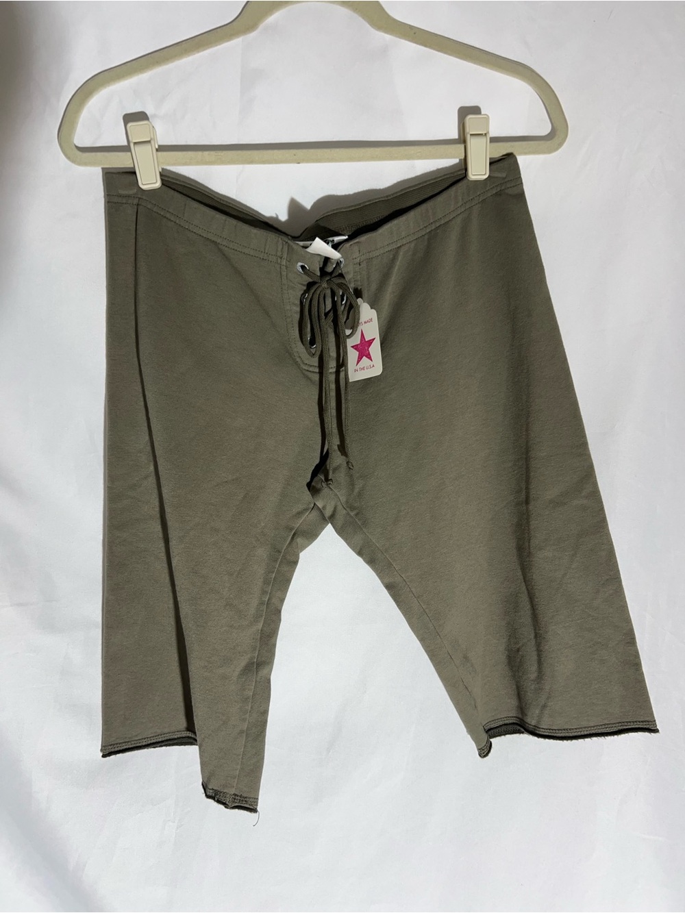 NWT Women’s HARD TAIL Olive* Lace Up Bermuda y2K Shorts 13”